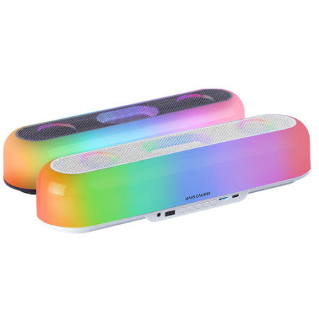 Altavoz RGB Mars Gaming MSB-ORBW Blanco | Altavoz Gaming RGB Mars Gaming